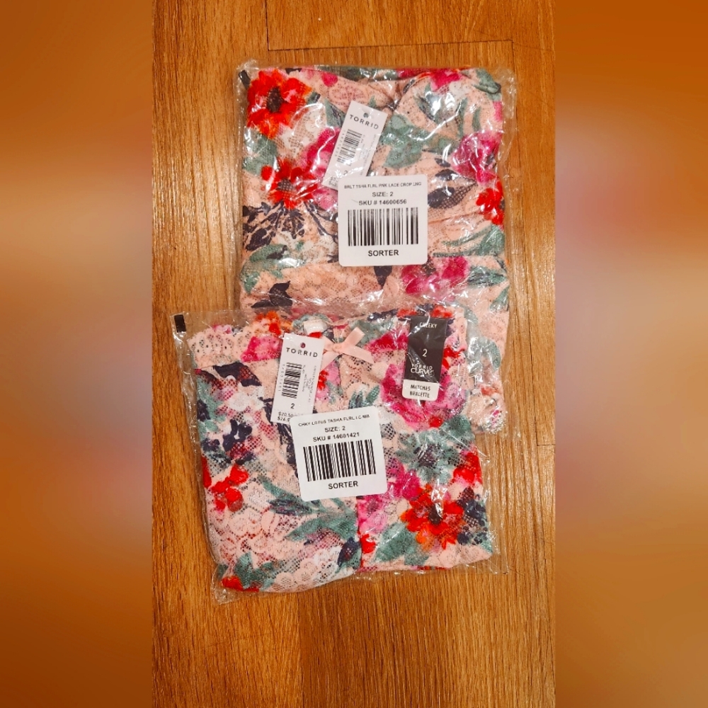 NWT Torrid Floral Bralette and Panty